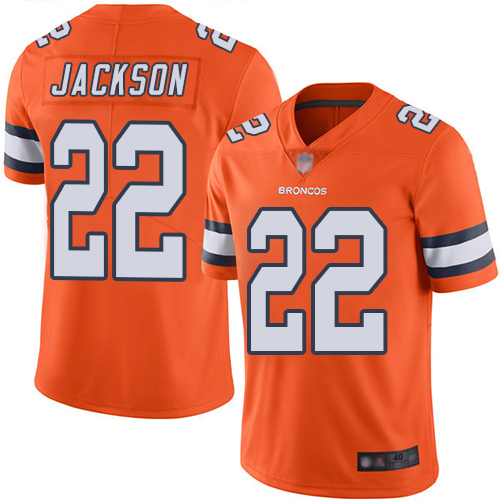 Men Denver Broncos #22 Kareem Jackson Limited Orange Rush Vapor Untouchable Football NFL Jersey->denver broncos->NFL Jersey